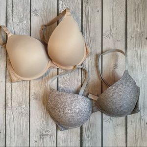 2 Victoria Secret PINK Wear Everywhere Push up Bra